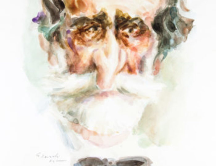 Caricatura di Giuseppe Verdi, acquerello