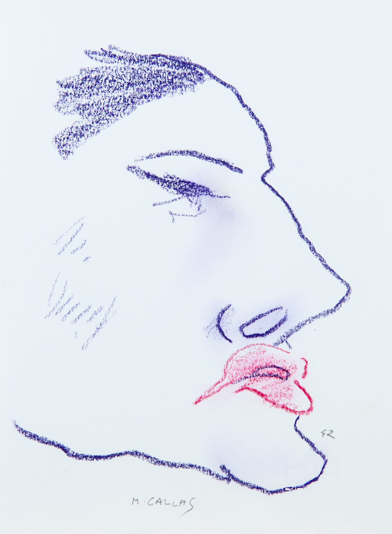 Maria Callas, profilo caricatura