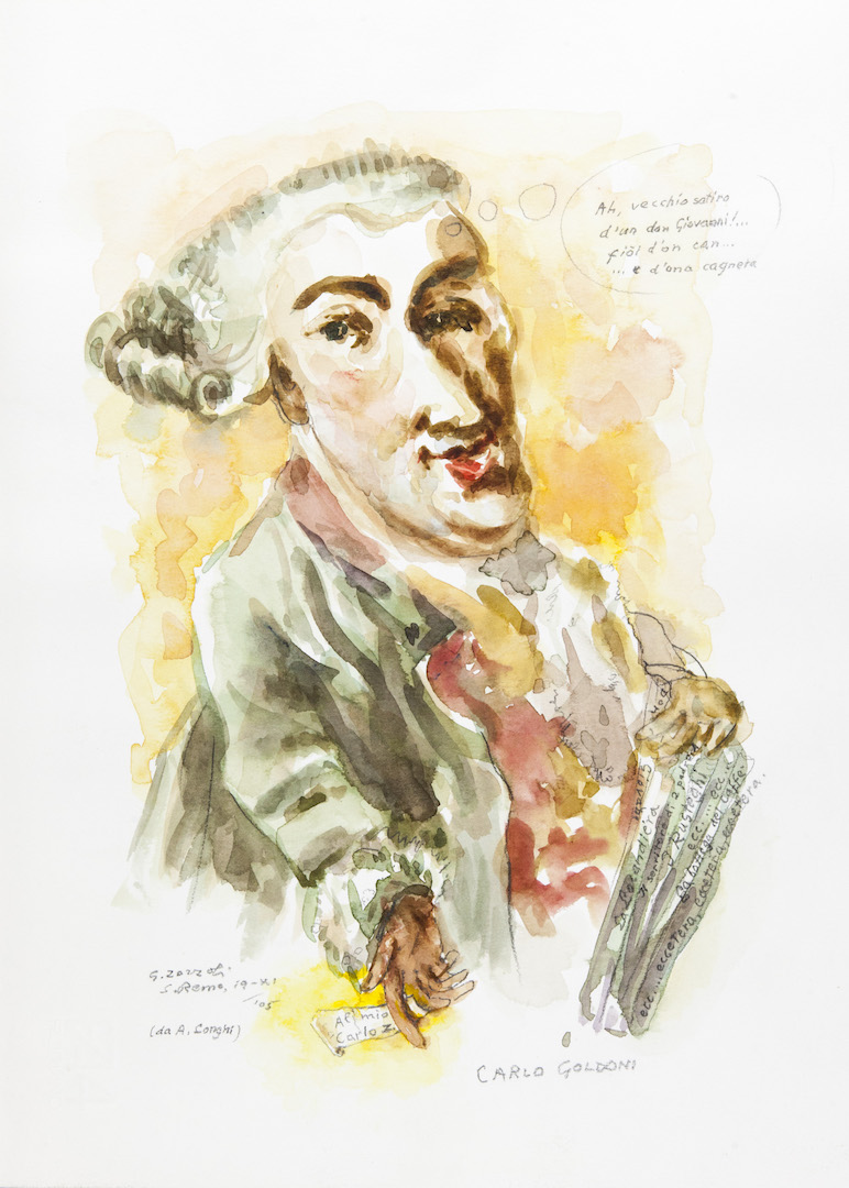 Carlo Goldoni, caricatura