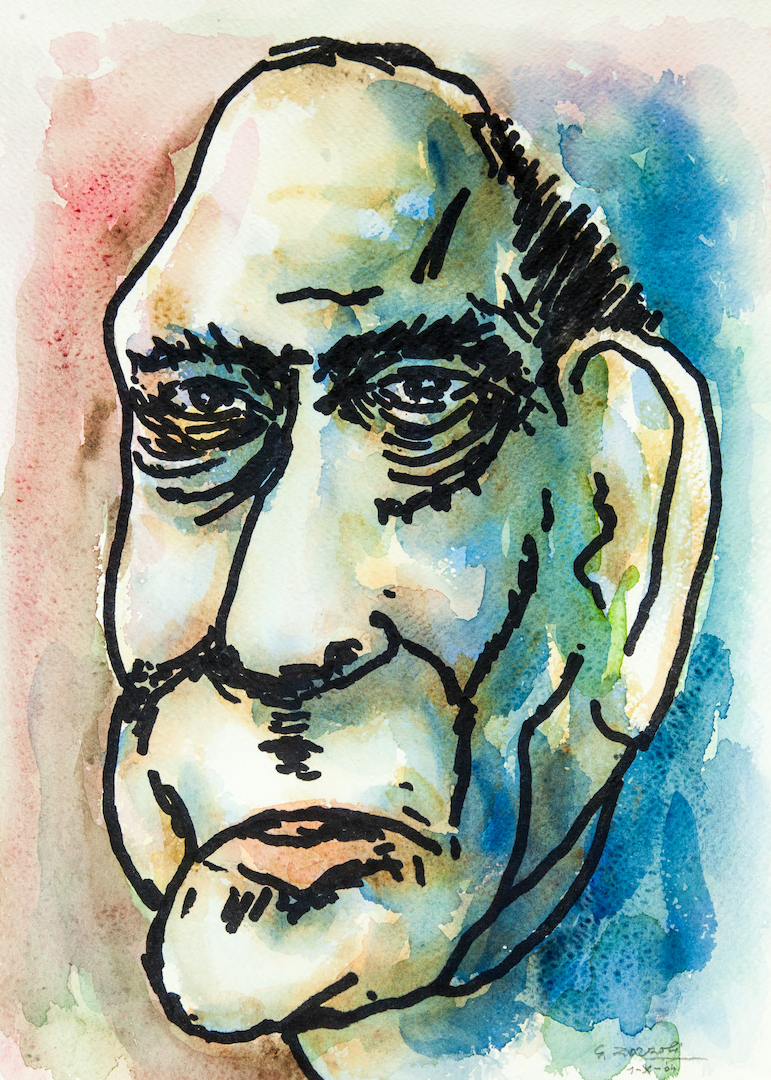 Graham Greene, caricatura