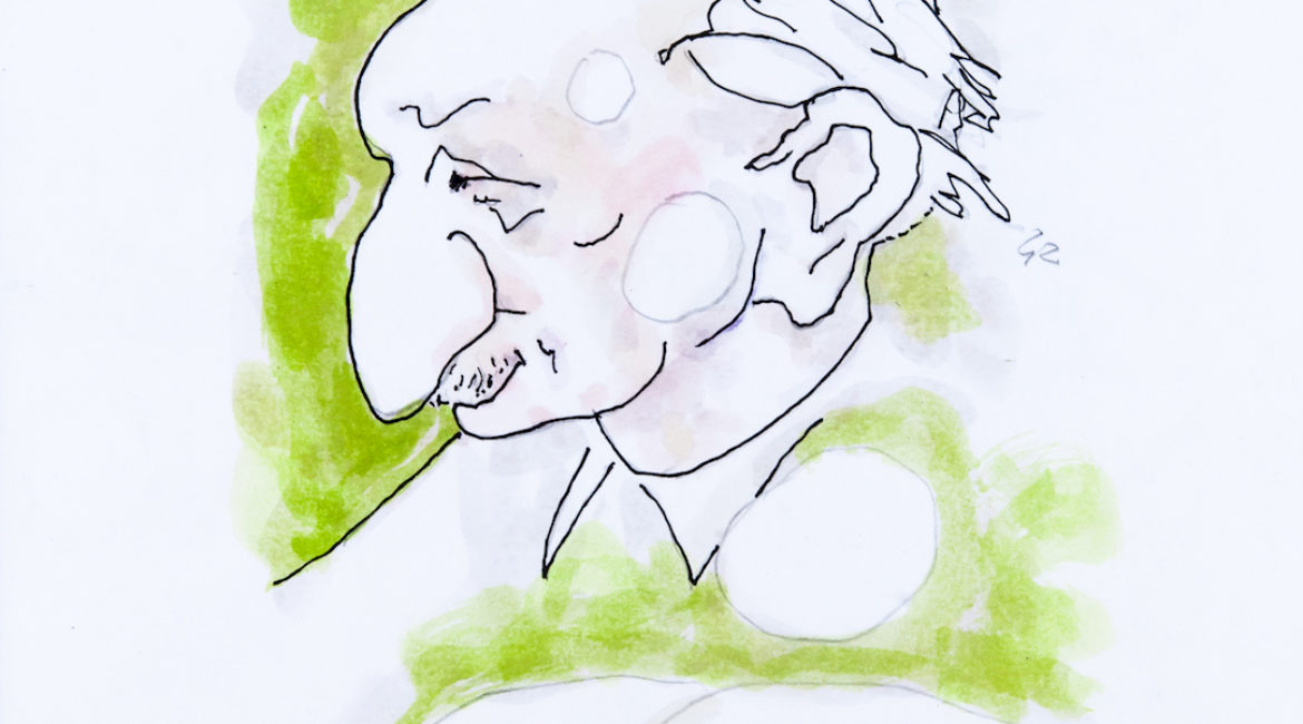 Martin Heidegger, caricatura