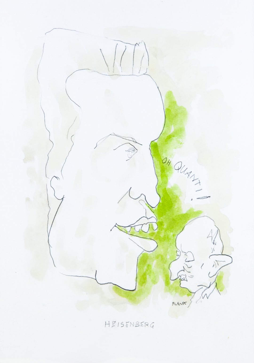 Werner Karl Heisenberg, caricatura