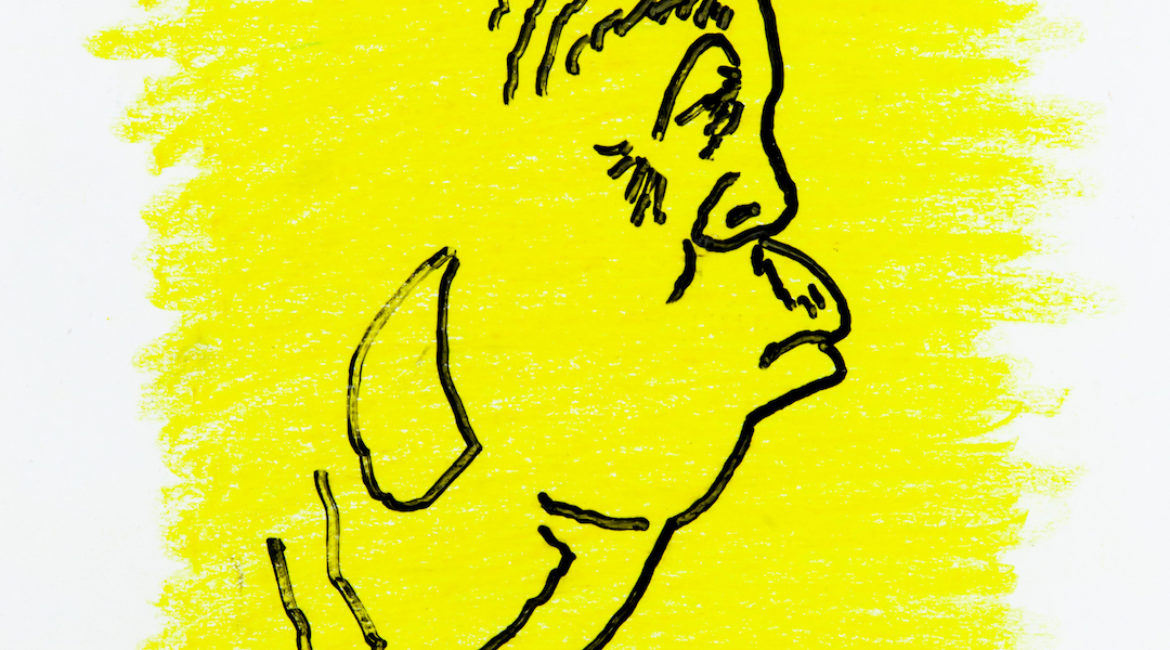 Alfred Hitchcock, caricatura