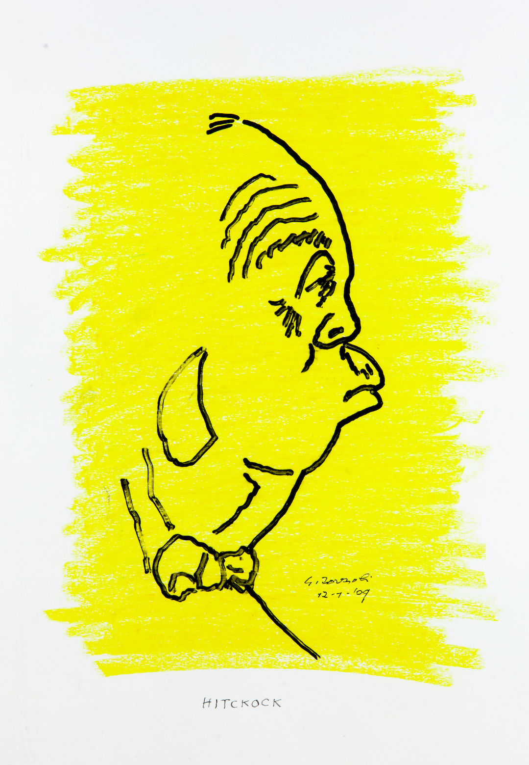 Alfred Hitchcock, caricatura